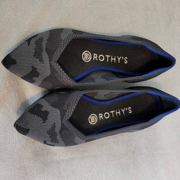 Rothy's Gray Camo Point Flats Size 7.5 - Picture 4 of 11